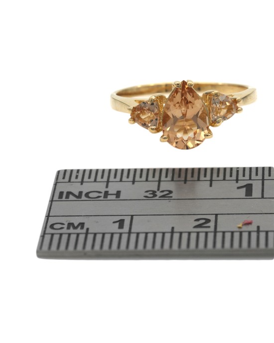 Champagne Topaz Ring in Yellow Gold